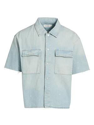 Denim Short-Sleeve Shirt