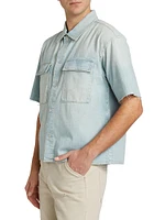 Denim Short-Sleeve Shirt