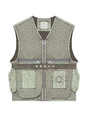 Vest with Crackled Effect