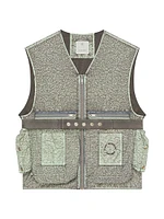 Vest with Crackled Effect