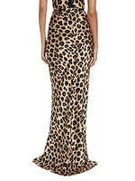 Silk Leopard Maxi Skirt