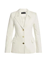 Notch Lapel Cotton Jacket