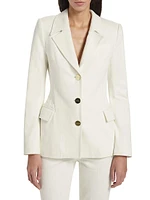 Notch Lapel Cotton Jacket