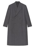 Oversized Double Breasted Coat in Wool