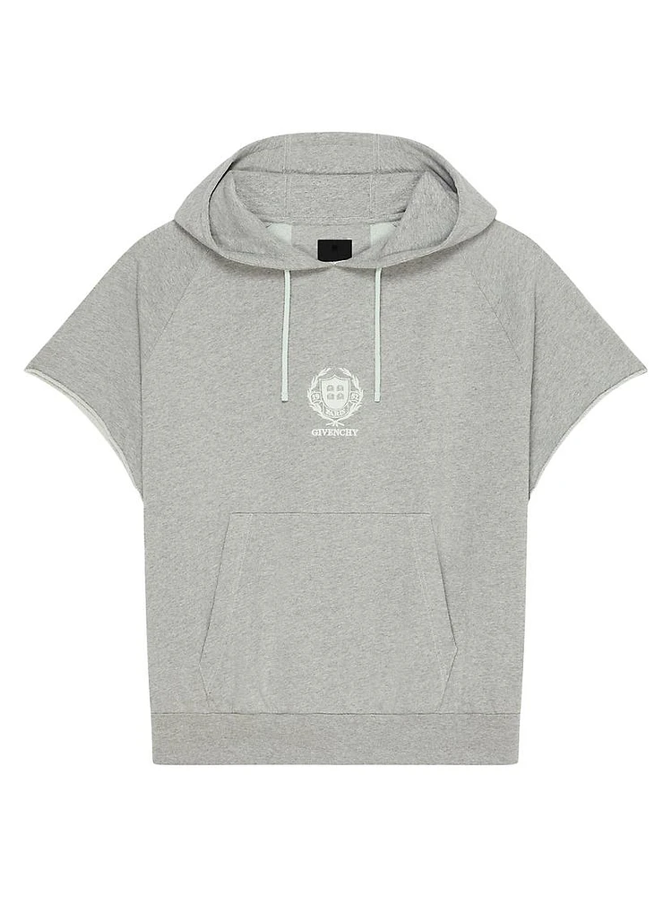 Crest Oversized Sleeveless Hoodie Fleece