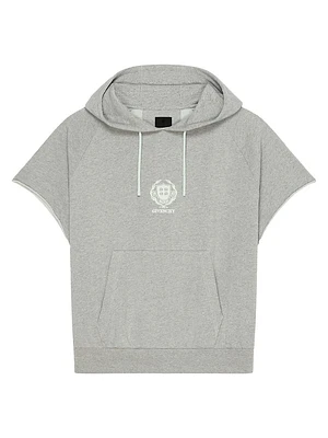 Crest Oversized Sleeveless Hoodie Fleece