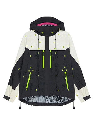 Technical Jacket With Embroideries And Rhinestones