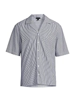 Striped Cotton Camp Shirt