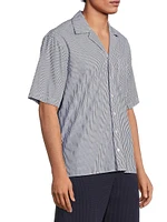 Striped Cotton Camp Shirt