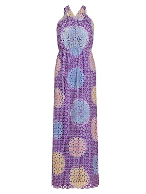 Oye Eyelet Cotton Maxi Dress