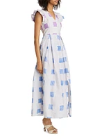 Ajala Hand-Printed Cotton Maxi Dress