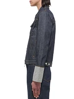 Denim Cuffed Zip-Front Trucker Jacket