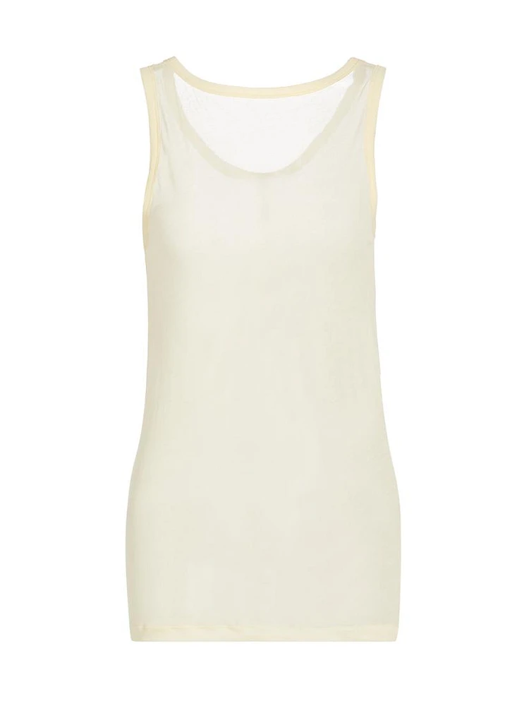 Two-Way Semi-Sheer Cotton Tank