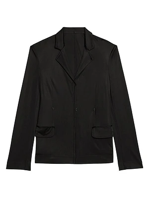 Single-Breasted Long-Sleeve Jacket