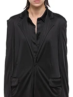 Single-Breasted Long-Sleeve Jacket