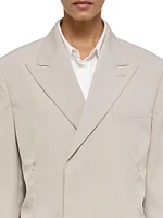 Car Wool Double-Breasted Blazer