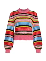 Alpaca-Blend Striped Sweater