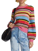 Alpaca-Blend Striped Sweater