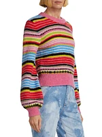 Alpaca-Blend Striped Sweater