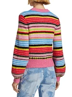 Alpaca-Blend Striped Sweater