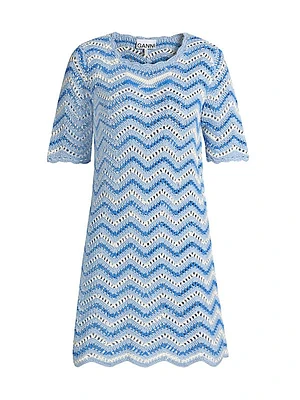 Chevron Cotton Crochet Mnidress