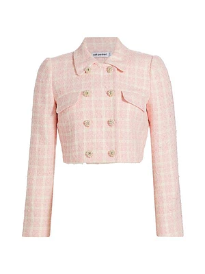 Bouclé Check Crop Jacket