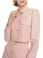 Bouclé Check Crop Jacket