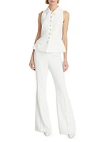 Crêpê Sleeveless Peplum Jumpsuit