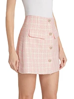 Bouclé Check Miniskirt