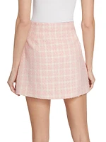 Bouclé Check Miniskirt