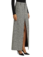 Rye Tweed Slit Maxi Skirt