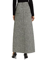 Rye Tweed Slit Maxi Skirt