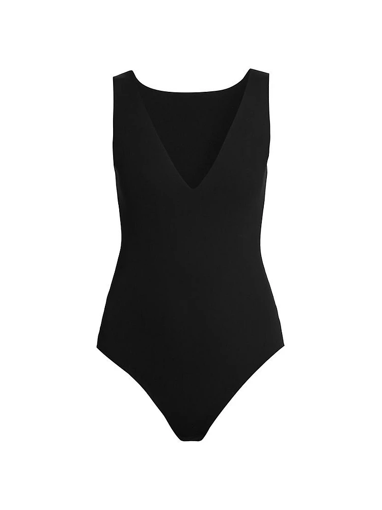 Neoprene Deep V-Neck Bodysuit