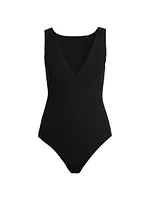 Neoprene Deep V-Neck Bodysuit