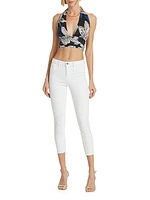 Milan Floral Halterneck Crop Top