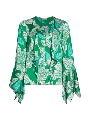 Savanna Floral Long-Sleeve Blouse