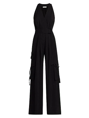 Lilyana Belted Sleeveless Jumpsuit