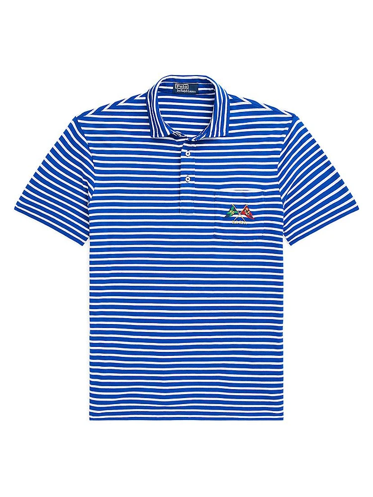 Striped Cotton Polo Shirt