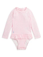 Baby Girl's Gingham Rash Guard