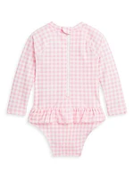 Baby Girl's Gingham Rash Guard