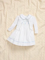 Baby Girl's Tennis Embroidered Smocked Seersucker Dress