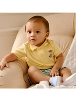 Baby Boy's Polo Bear Shirt & Striped Shorts