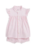 Baby Girl's Top & Bloomers Set