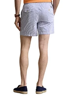 Prepster Striped Seersucker Cotton Shorts