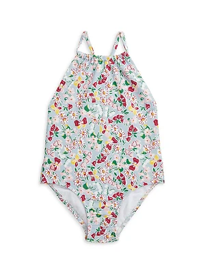Baby Girl's Floral One-Piece Swimsuit