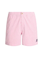 Prepster Striped Seersucker Cotton Shorts