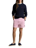 Prepster Striped Seersucker Cotton Shorts