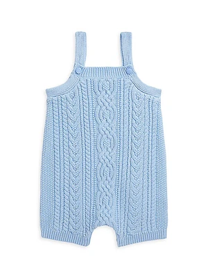 Baby Boy's Cable-Knit Overalls