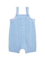 Baby Boy's Cable-Knit Overalls