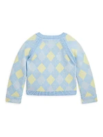 Baby Boy's Cotton Argyle Cardigan